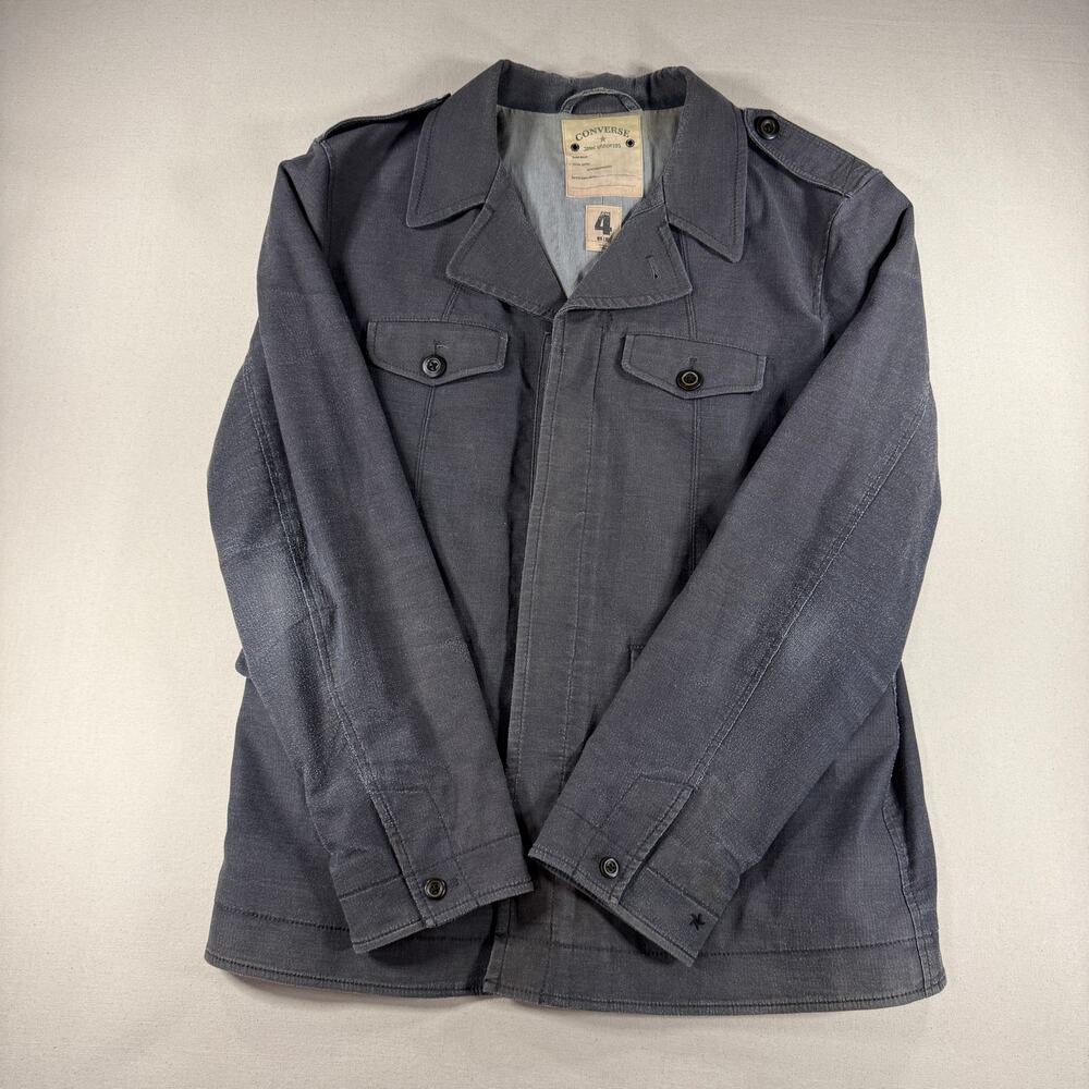 Converse John Varvatos Military Field Jacket Sz XL Gray Canvas Utility Coat